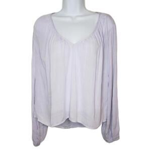 Sanctuary Women's Sz S Relaxed Highlow Blouse In Purple(1857)